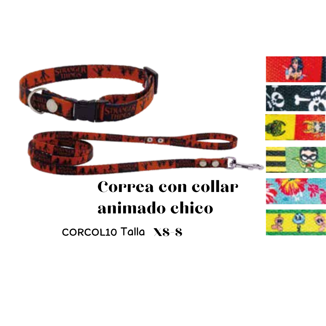 Correa con collar animada chica