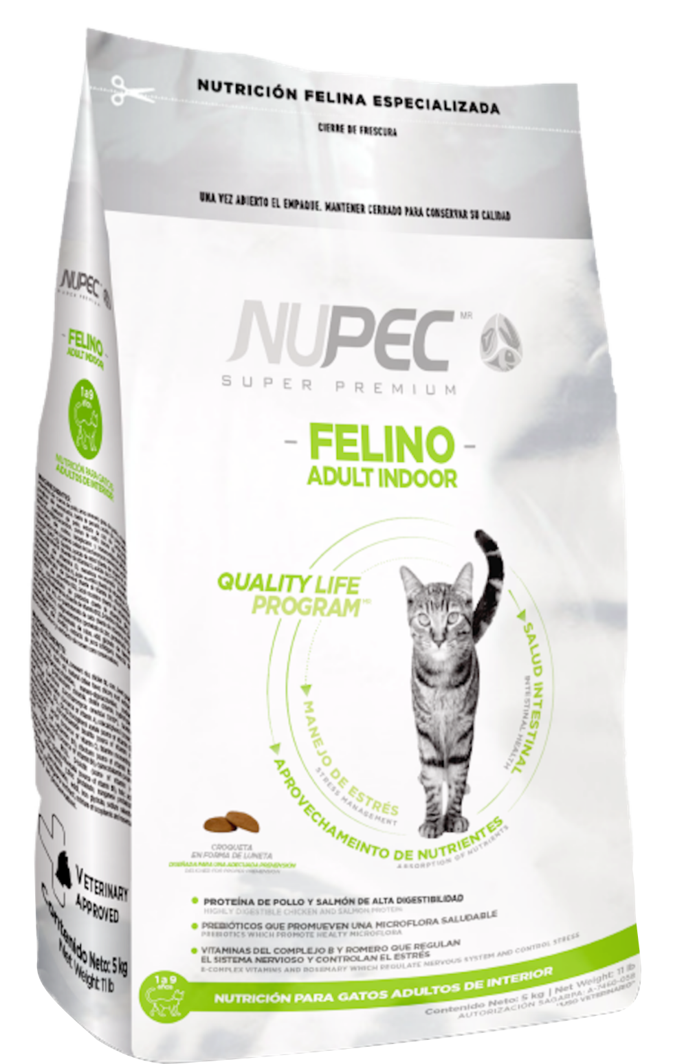 Alimento Croquetas Para Gatos Nupec Felino Adult Indoor