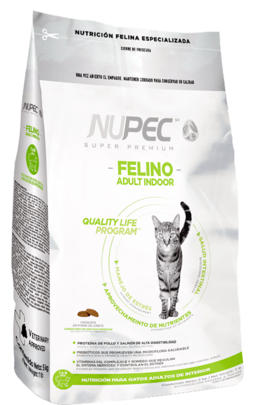 Alimento Croquetas Para Gatos Nupec Felino Adult Indoor