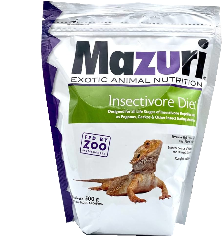 ALIMENTO PARA REPTILES DRAGON BARBADO 500G, MARCA MAZURI