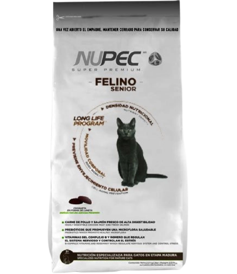 Alimento Croquetas Nupec Felino Senior Para Gatos