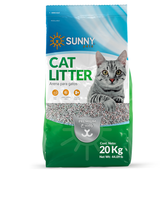 Arena Sunny Cat Litter Para Gatos De 20 Kg