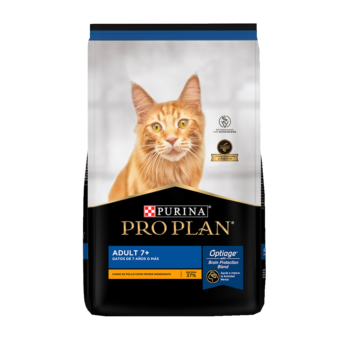 ALIMENTO PRO PLAN ADULT 7+ PARA GATOS SENIORS DE EDAD AVANZADA OPTIAGE CON CARNE DE POLLO 3 KG