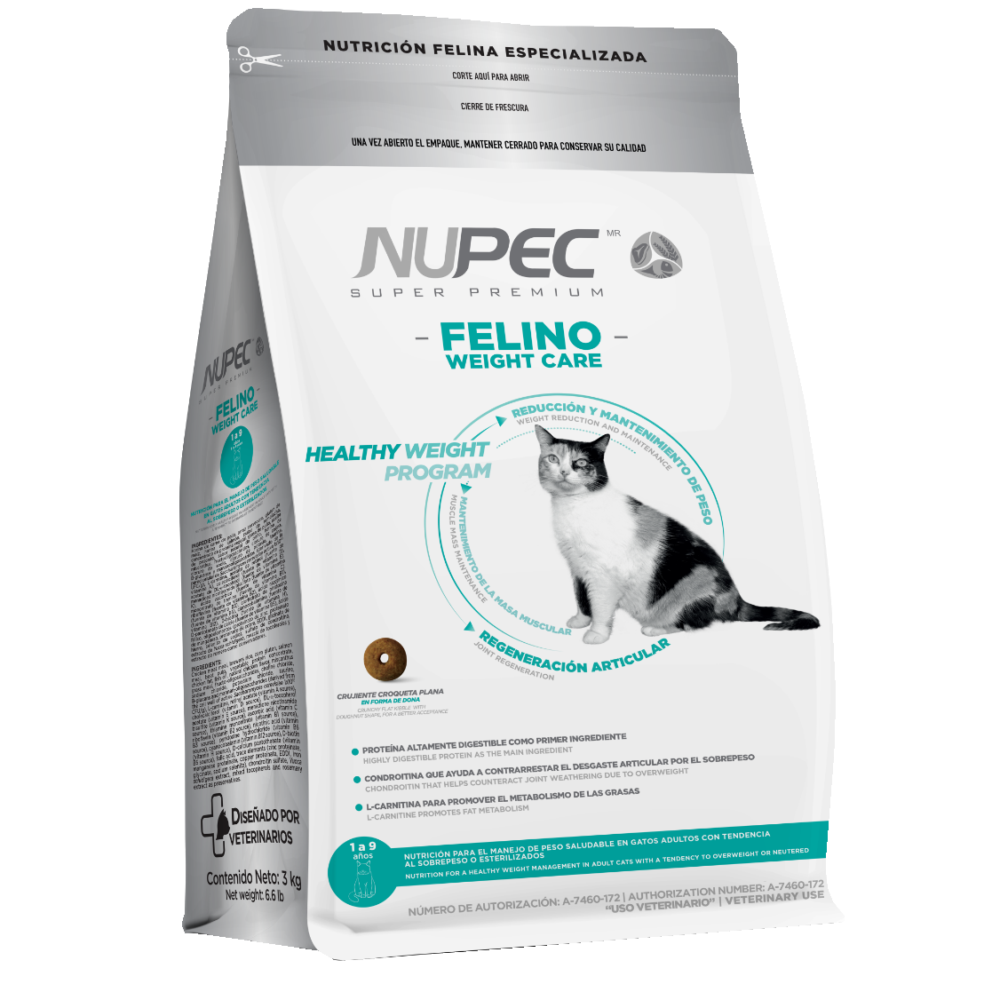 Alimento Seco Nupec Felino Weight Care Para Gato De 1.5 Kg