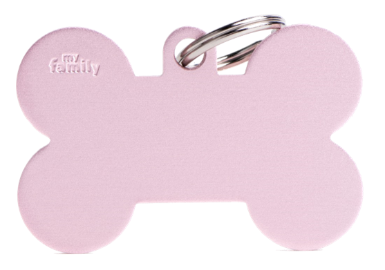 Placa De Identificación En Forma De Hueso Para Extra Grande Aluminio Anodizado Para Perros, Grabado Incluido