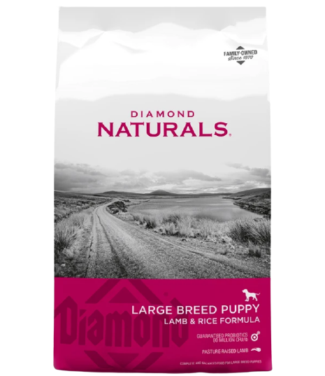 Alimento Diamond Naturals Para Perro Cachorro De Raza Grande Receta Cordero Y Arroz