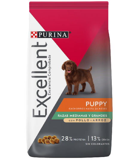 ALIMENTO PARA PERROS CACHORROS PURINA EXCELLENT RAZAS MEDIANAS Y GRANDES 20 KG