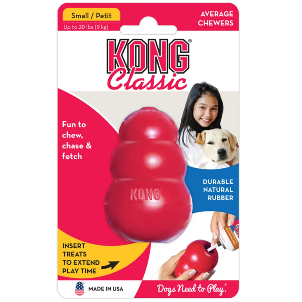 Juguete Mordedera Kong Classic De Goma Rojo Para Perros