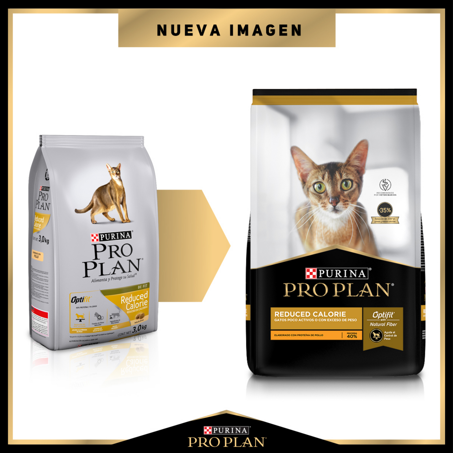 ALIMENTO PRO PLAN REDUCED CALORIE PARA GATOS ADULTOS POCO ACTIVOS O CON EXCESO DE PESO OPTIFIT CON POLLO 3 KG