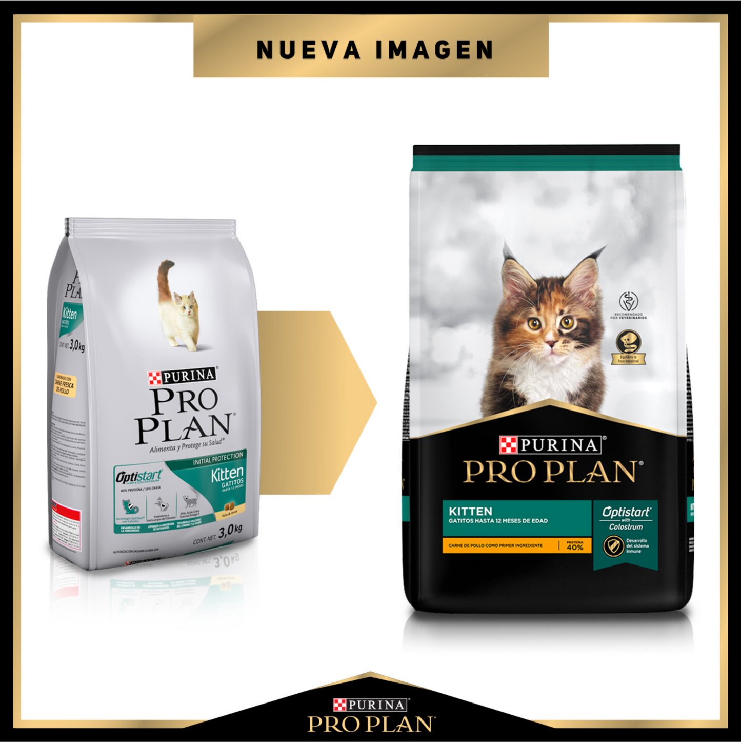 Alimento Pro Plan Kitten Para Gatitos De Hasta 12 Meses Optistart Con Carne De Pollo