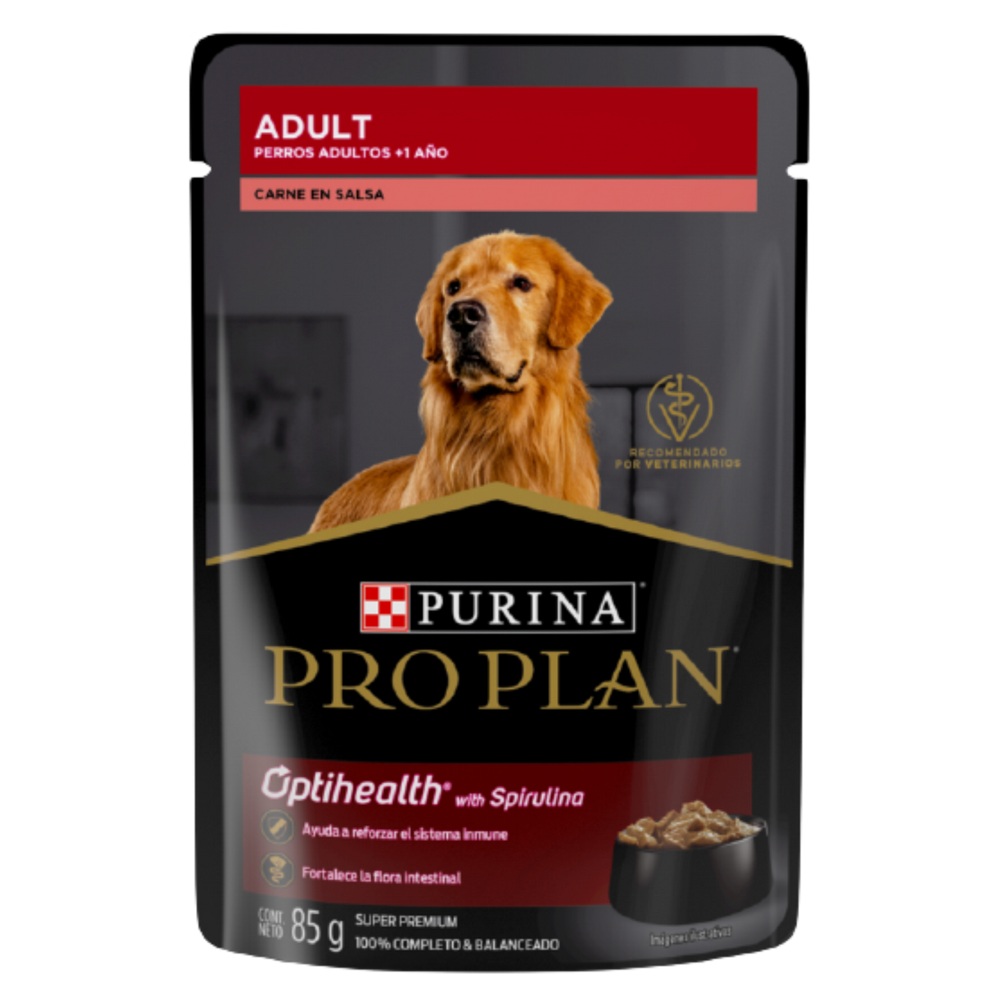 Alimento Húmedo En Sobre Purina Pro Plan Para Perros Adultos Optihealth 85 Gr