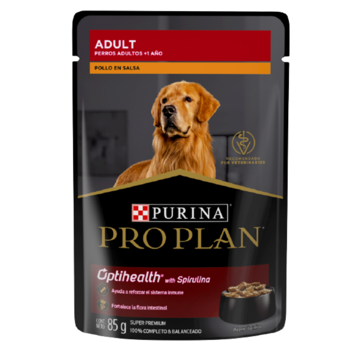 Alimento Húmedo En Sobre Purina Pro Plan Para Perros Adultos Optihealth 85 Gr