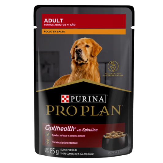 Alimento Húmedo En Sobre Purina Pro Plan Para Perros Adultos Optihealth 85 Gr