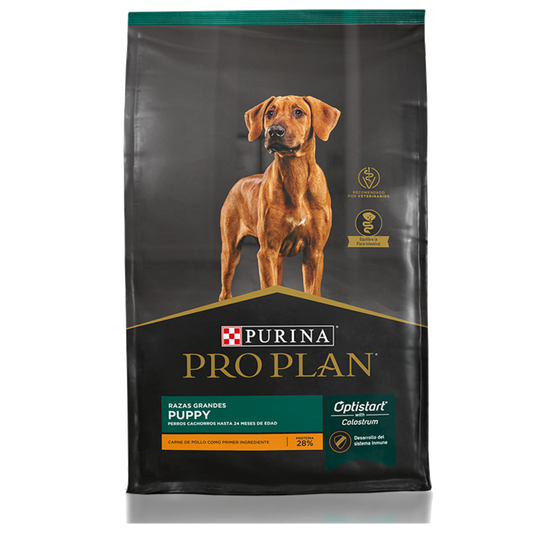 Alimento Pro Plan Puppy Para Perros Cachorros De Razas Grandes Optistart Con Carne De Pollo