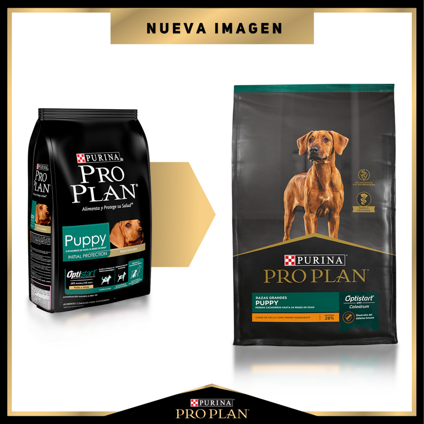 Alimento Pro Plan Puppy Para Perros Cachorros De Razas Grandes Optistart Con Carne De Pollo