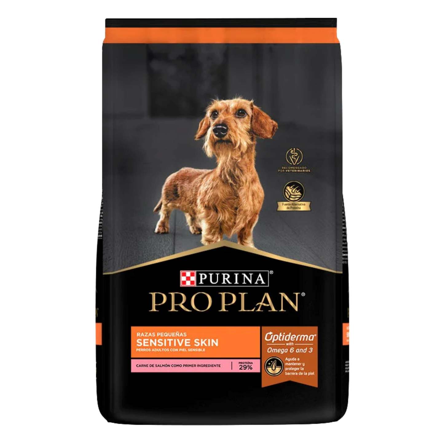 Alimento Pro Plan Sensitive Skin Para Perros Adultos De Razas Pequeñas Optiderma Con Carne De Salmón