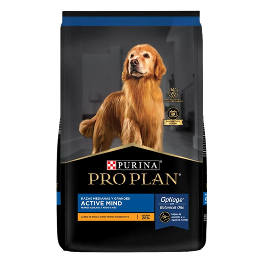 Alimento Pro Plan Active Mind Para Perros Seniors De Edad Avanzada Razas Medianas Y Grandes Optiage Con Carne De Pollo