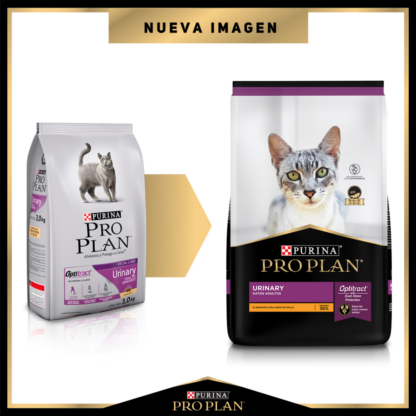 ALIMENTO PRO PLAN URINARY PARA GATOS ADULTOS OPTITRACT CON CARNE DE POLLO 3 KG