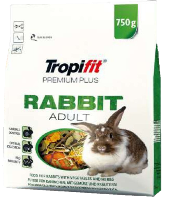 TROPIFIT PREMIUM PLUS RABBIT ADULT 750GRS