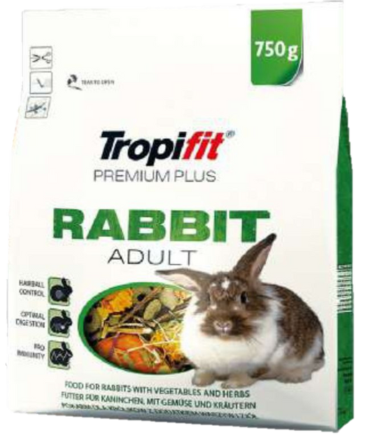 TROPIFIT PREMIUM PLUS RABBIT ADULT 750GRS