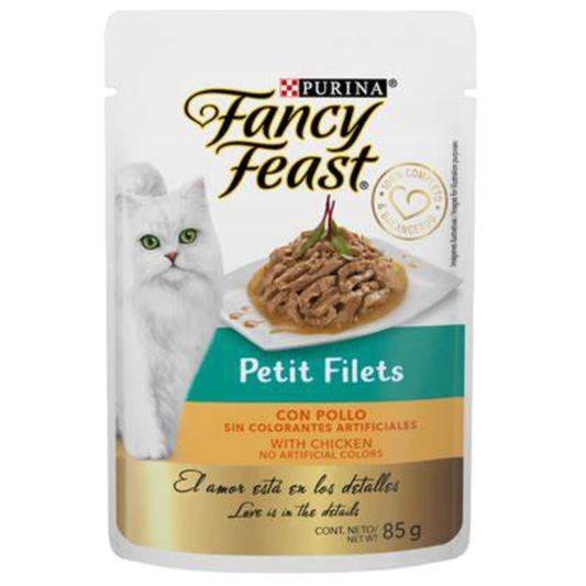 Alimento Húmedo En Sobre Para Gatos Purina Fancy Feast Receta De Pequeños Filetes 85 Gr