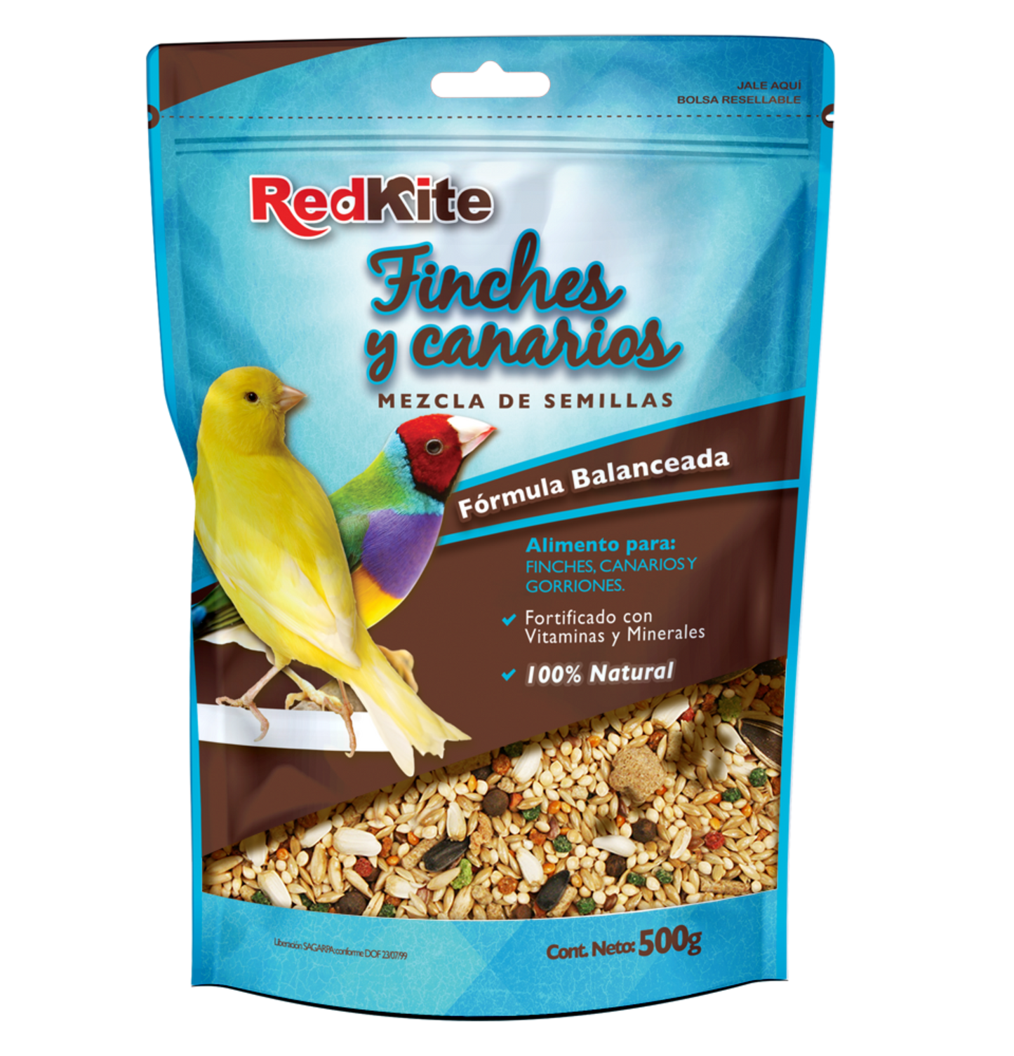 Alimento Mezcla De Semillas Para Canarios Y Finches RedKite 500 G