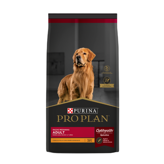 Alimento Pro Plan Adult Para Perros Adultos De Razas Medianas Optihealth Con Carne De Pollo